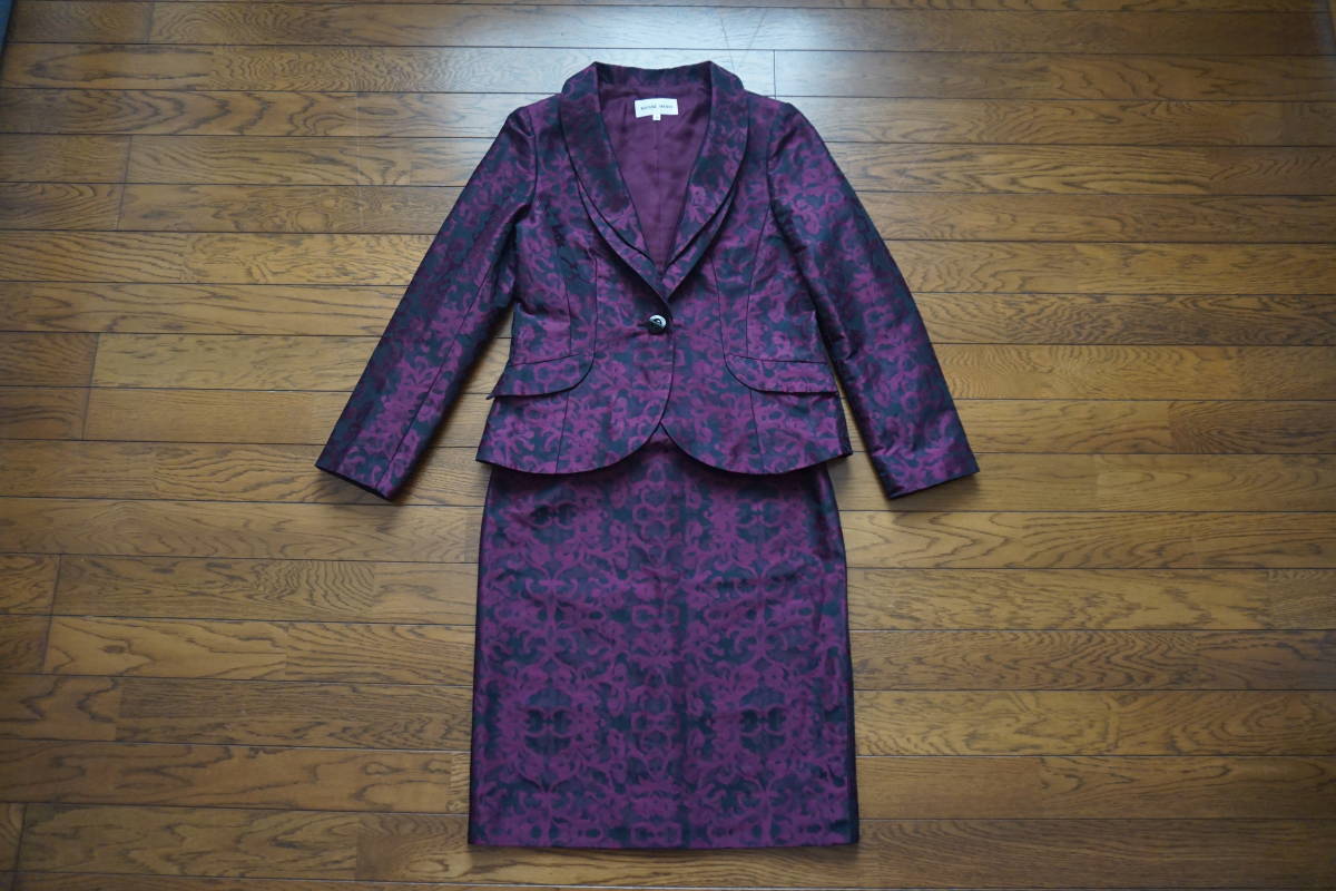  new goods * HANAE MORI is na emo li* jacket & skirt suit * size 38