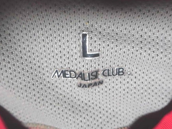 MEDALIST CLUB メダリストクラブ コンプレッション&メッシュ ハイブリッド 長袖シャツ RED-GRY L 使用少 美品/ピスト 競輪 トラック バンク_画像6