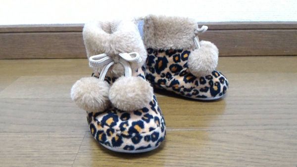 Y12704*детские ботинки*узор леопарда