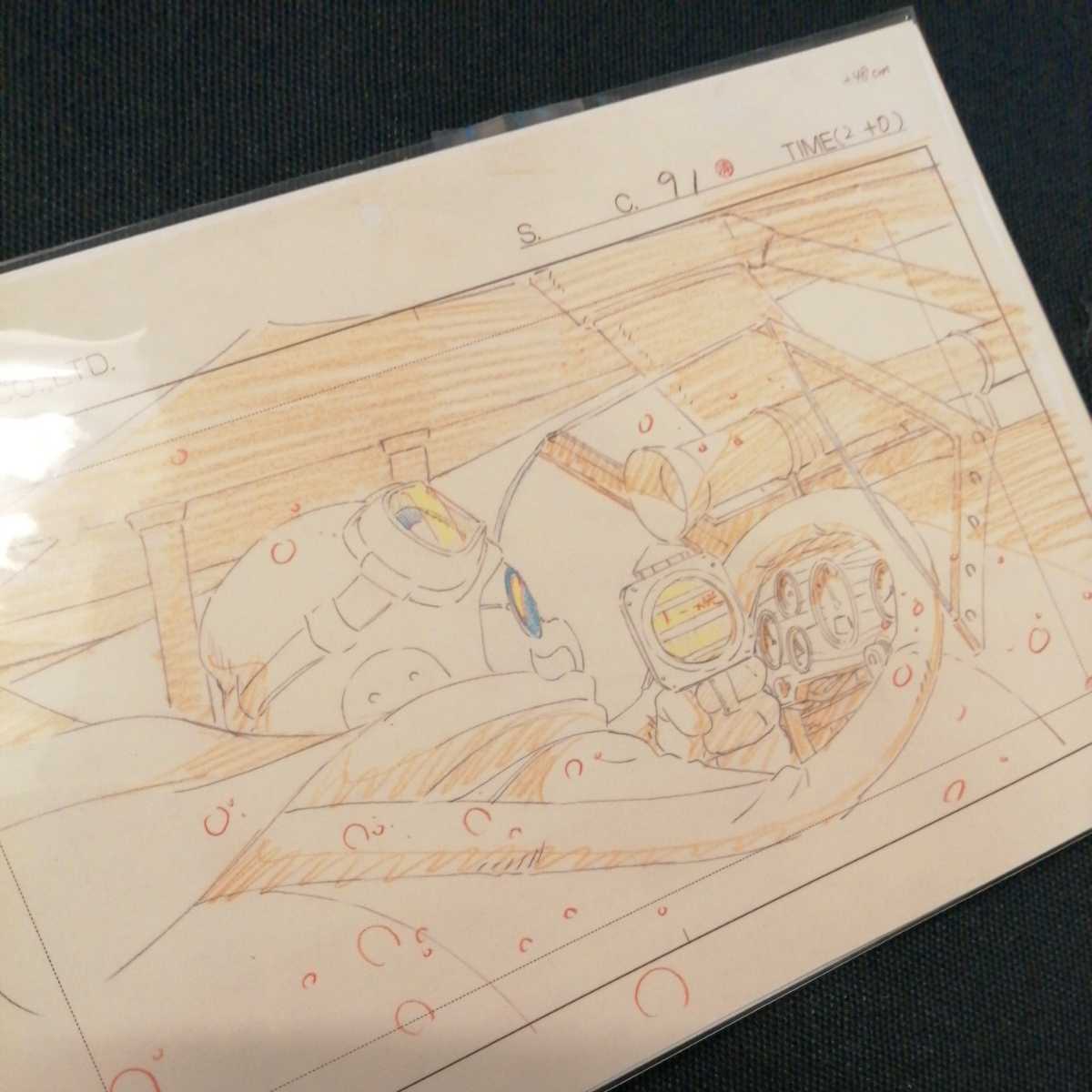 紅の豚 レイアウト展 複製原画 宮崎駿 スタジオジブリ スタジオジブリ 紅の豚 レイアウト 切抜 検)ジブリ ポストカード