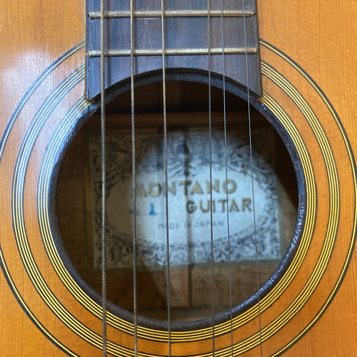 MONTANO GUITAR NO.1 クラシックギター モンタノ 日本製 古い ジャンク アコースティックギター 弦楽器 現状品