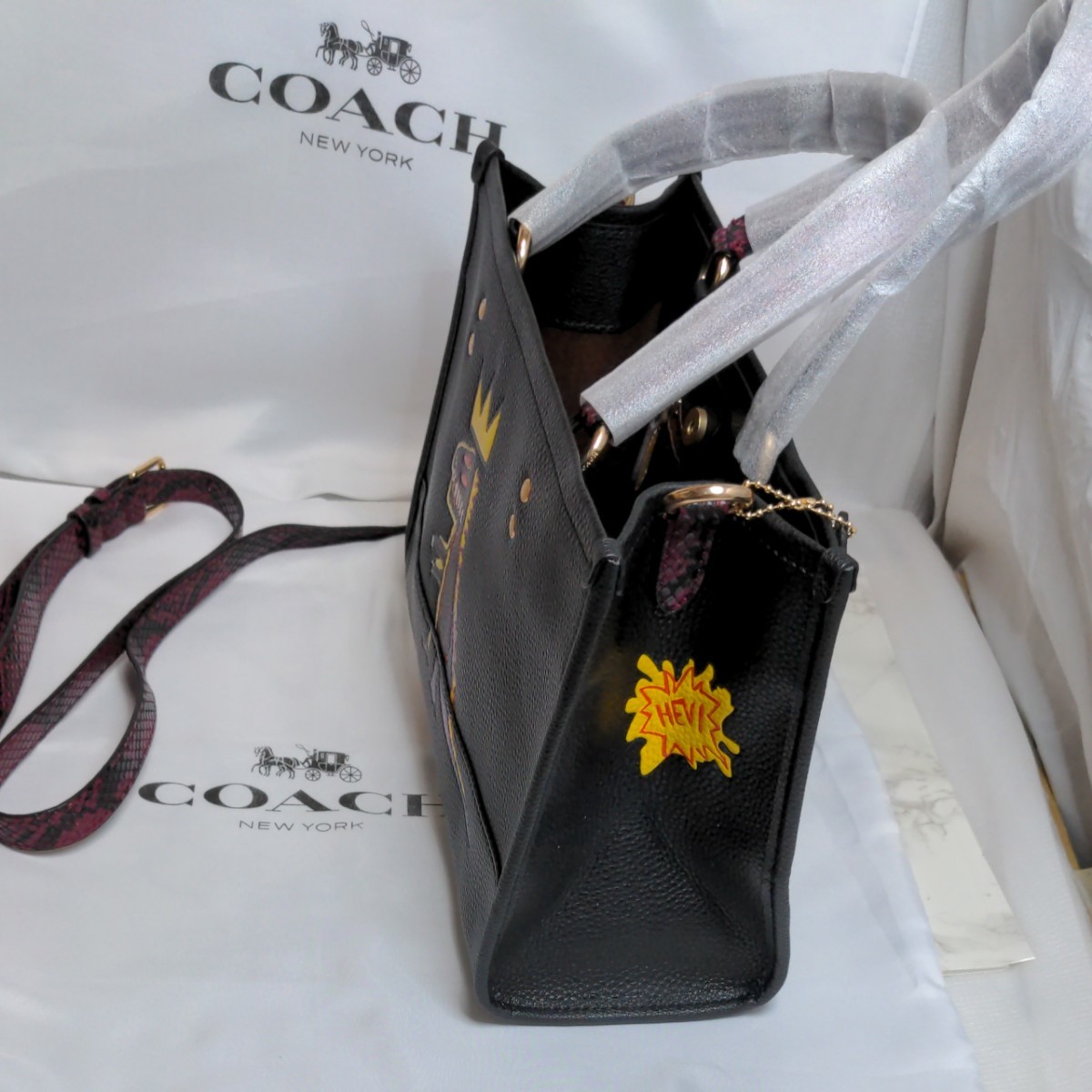 コーチ COACH トートバッグ バスキアコラボバッグ ショルダー コーチ COACH トートバッグ バスキアコラボバッグ ショルダー