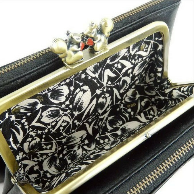 ANNA SUI アナスイ リス キッシング 内口金 長財布ショルダー】 www