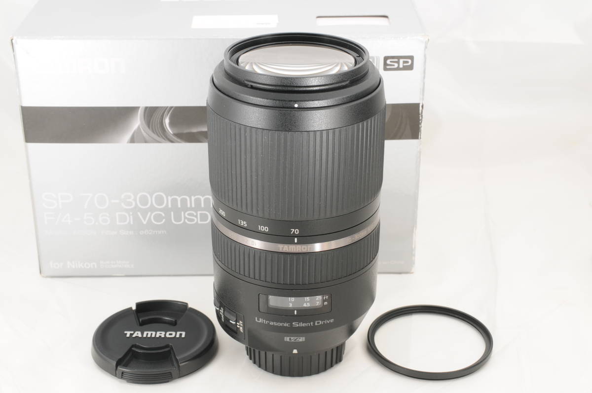 ★ワンオーナー・新品同様★TAMRON タムロン SP 70-300mm F4-5.6 Di VC USD Nikon ニコン用 フルサイズ対応 A030N 付属品 元箱★動作確認済_画像1