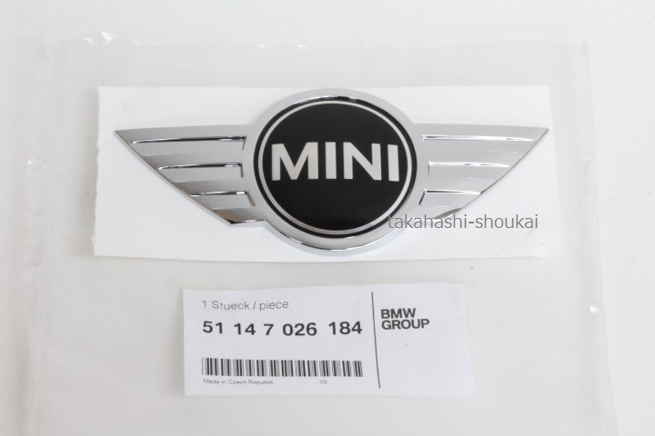 @BMW MINI genuine products bonnet emblem 1 piece Mini 3 door R50ONE one *ONE D one D*COOPER Cooper 51147026184