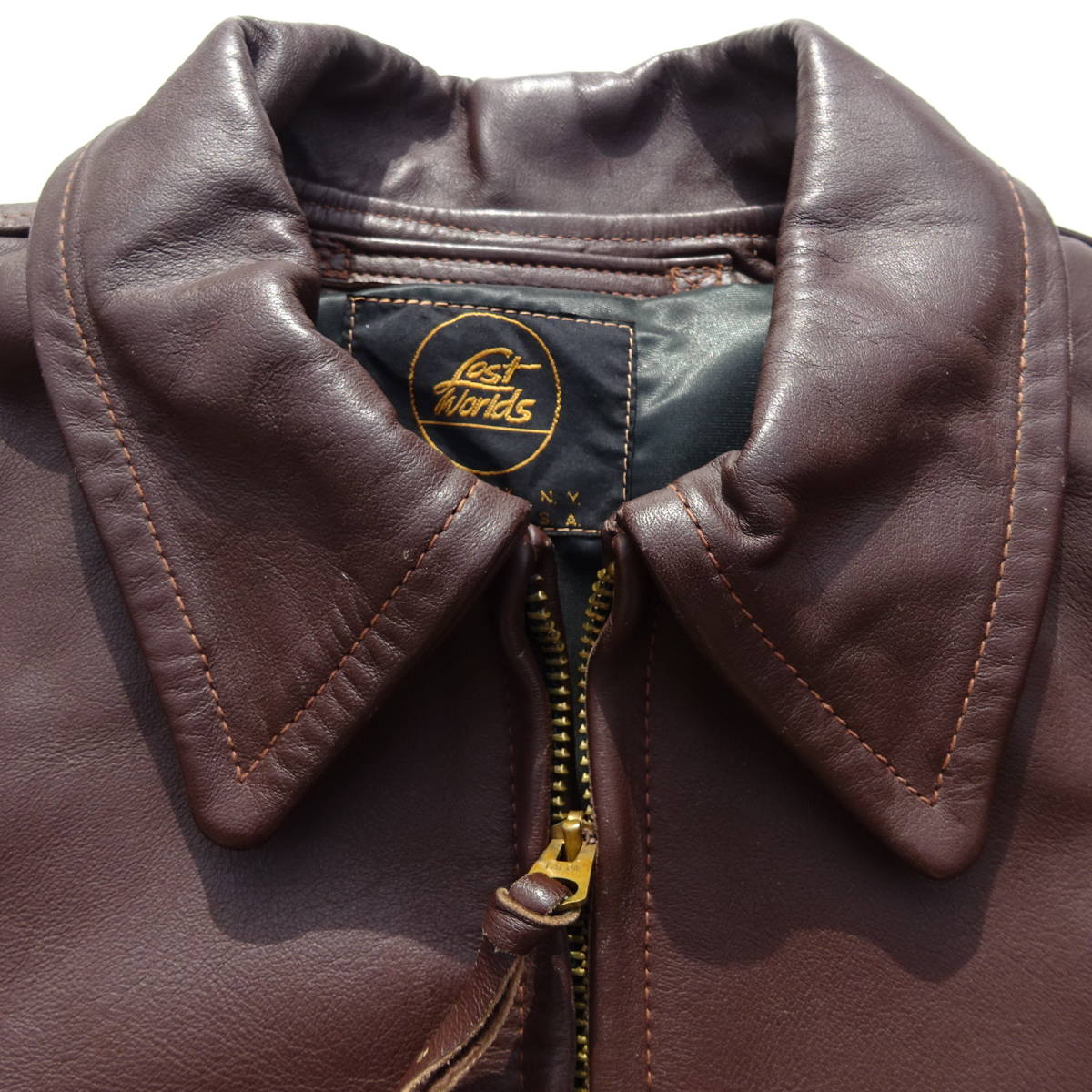美品USA製 ロストワールド RIDER JACKET 襟付きストラップ