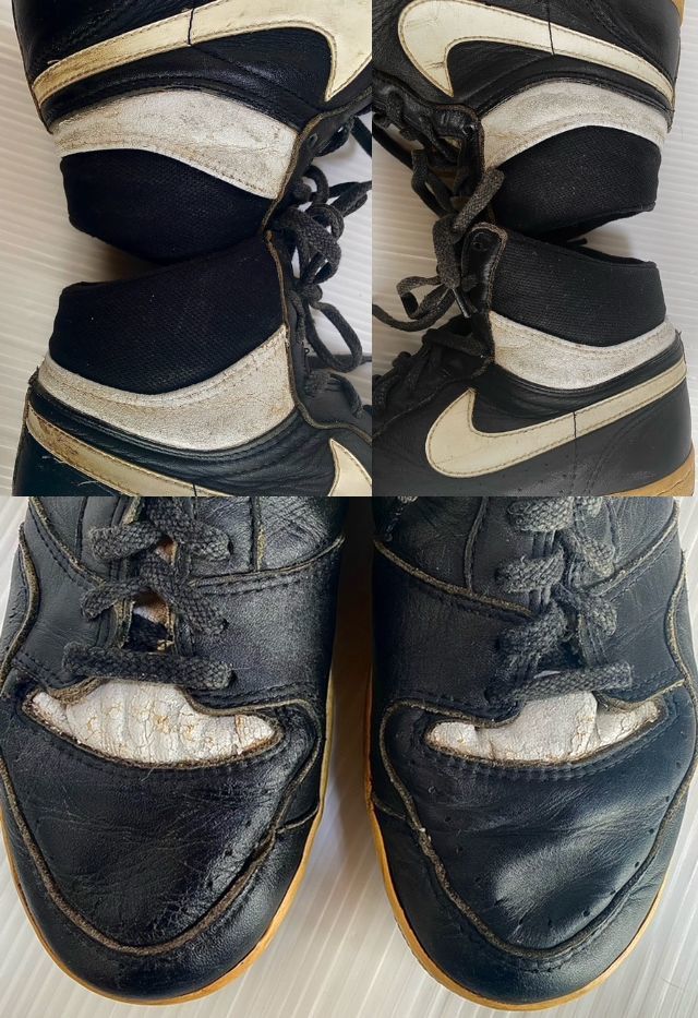 80s NIKE Nike COAT FORCE coat force black × white US8 1/2 original Vintage 