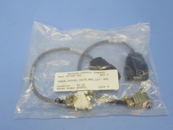 Watkins-Johnson Company CABLE,JUMPER,VALVE,MKS,12-APL 2本 907185-001 y988_画像8