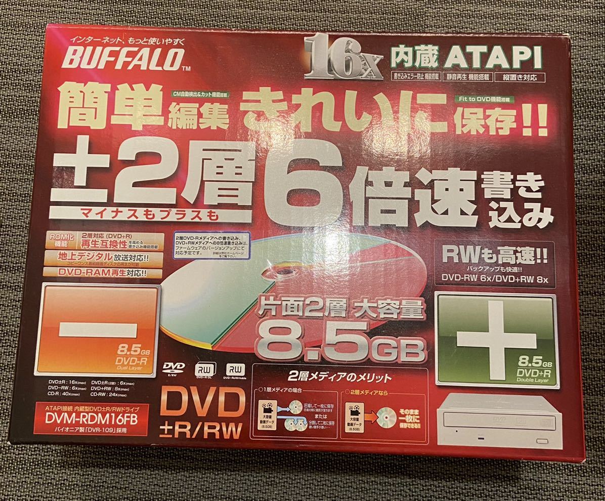 BUFFALO DVD-RW DVM-RDM16FB PCパーツ　書込可能