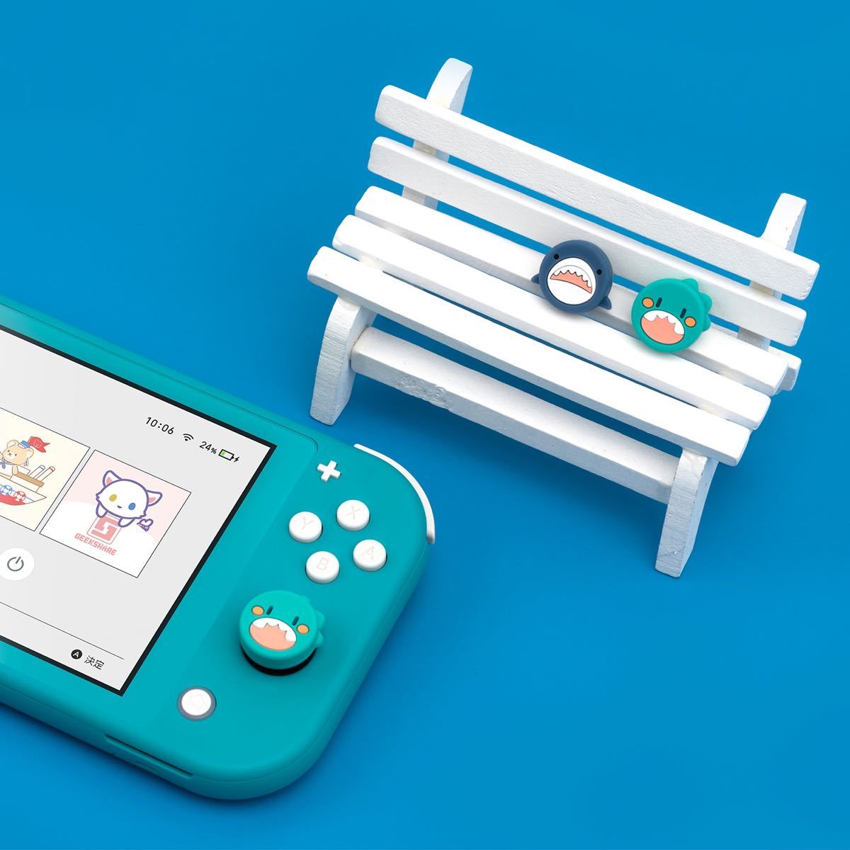 任天堂switch/switch lite 有機EL(OLED)ジョイコンスティックカバー4個セット　スイッチJoy-Con保護