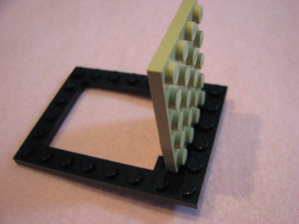 * Lego -LEGO*30042*30041* plate *6x8* trap door frame *4x5* trap hinge * dropping hole set * black * tongue *USED