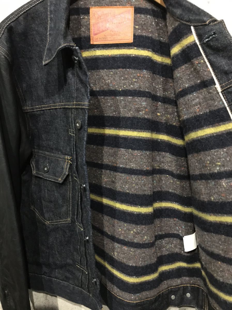 極美品RADIALL ラディアル 袖革セカンドタイプデニムジャケット(サイズ 