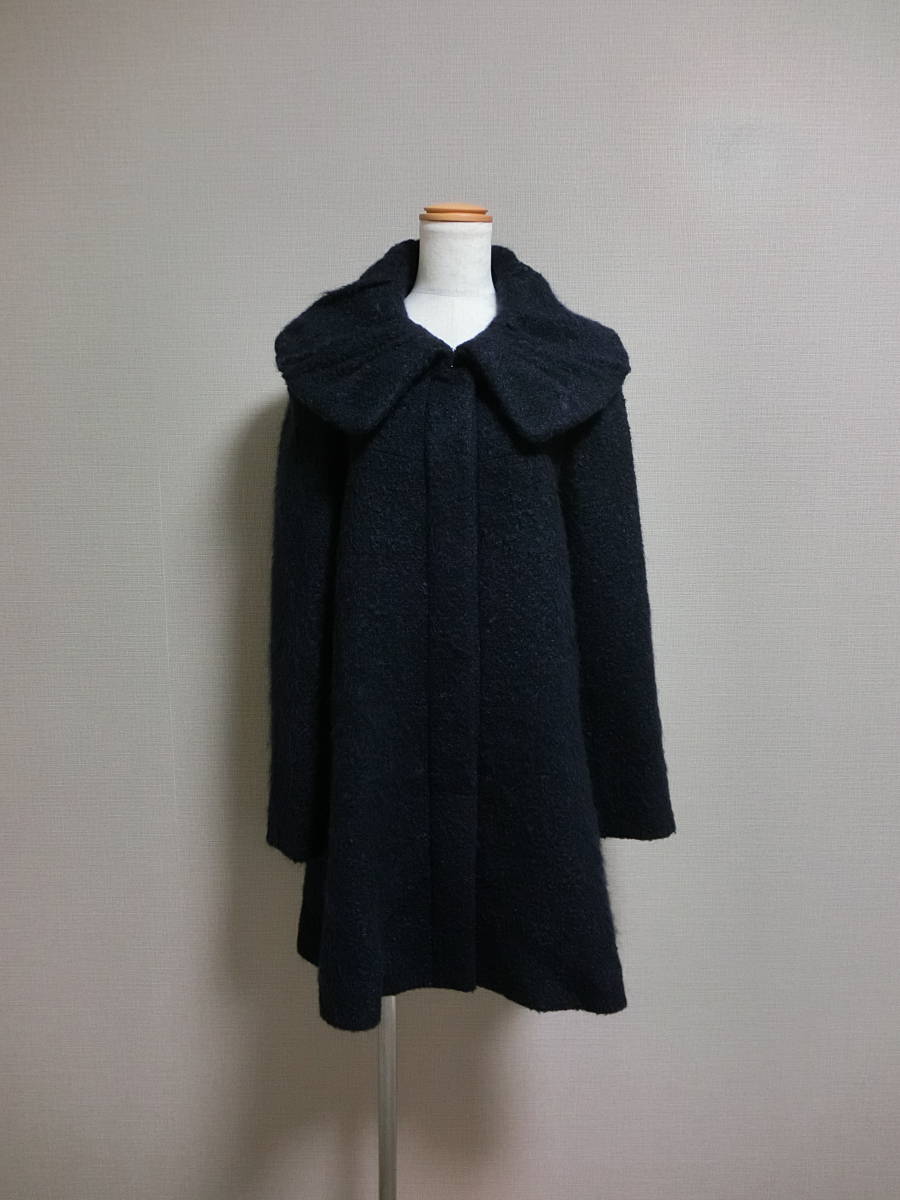 【未使用品】 TO CHIC トゥービーシック もこもこ ビックカラー モヘア混 コート ネイビー 42 BE TO BE CHIC 【未使用品】 TO CHIC トゥービーシック もこもこ ビックカラー モヘア混 コート ネイビー 42 BE TO BE CHIC