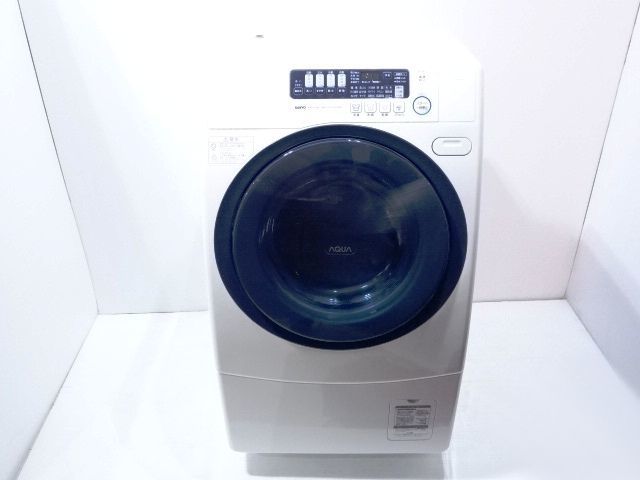 106s○SANYO ドラム式洗濯乾燥機 AQUA/アクア AWD-AQ380-L 洗濯9.0kg ...