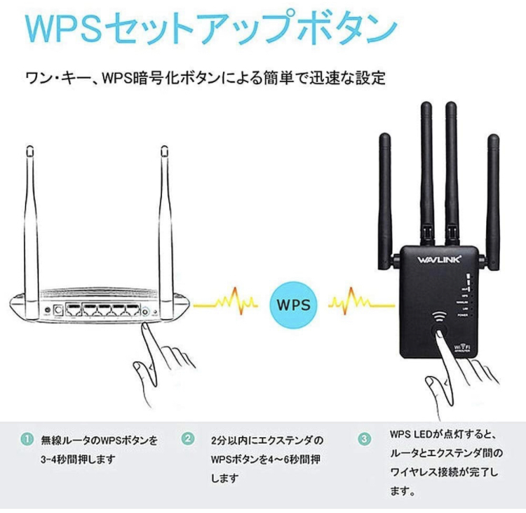 【親機・中継機セット】Wi-Fiルーター 5Ghz+2.4Ghz 無線LAN 11ac/n/a/g/b インターネットルーター ハイパワーワイヤレス　デュアルバンド