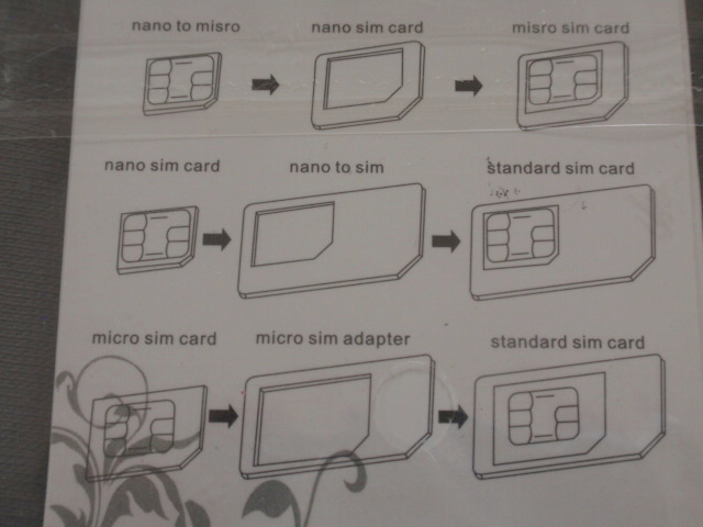 SIMカード 変換アダプタ 取り出しピン付 4点セット (nanoSIM microSIM) 送料63円から_画像4