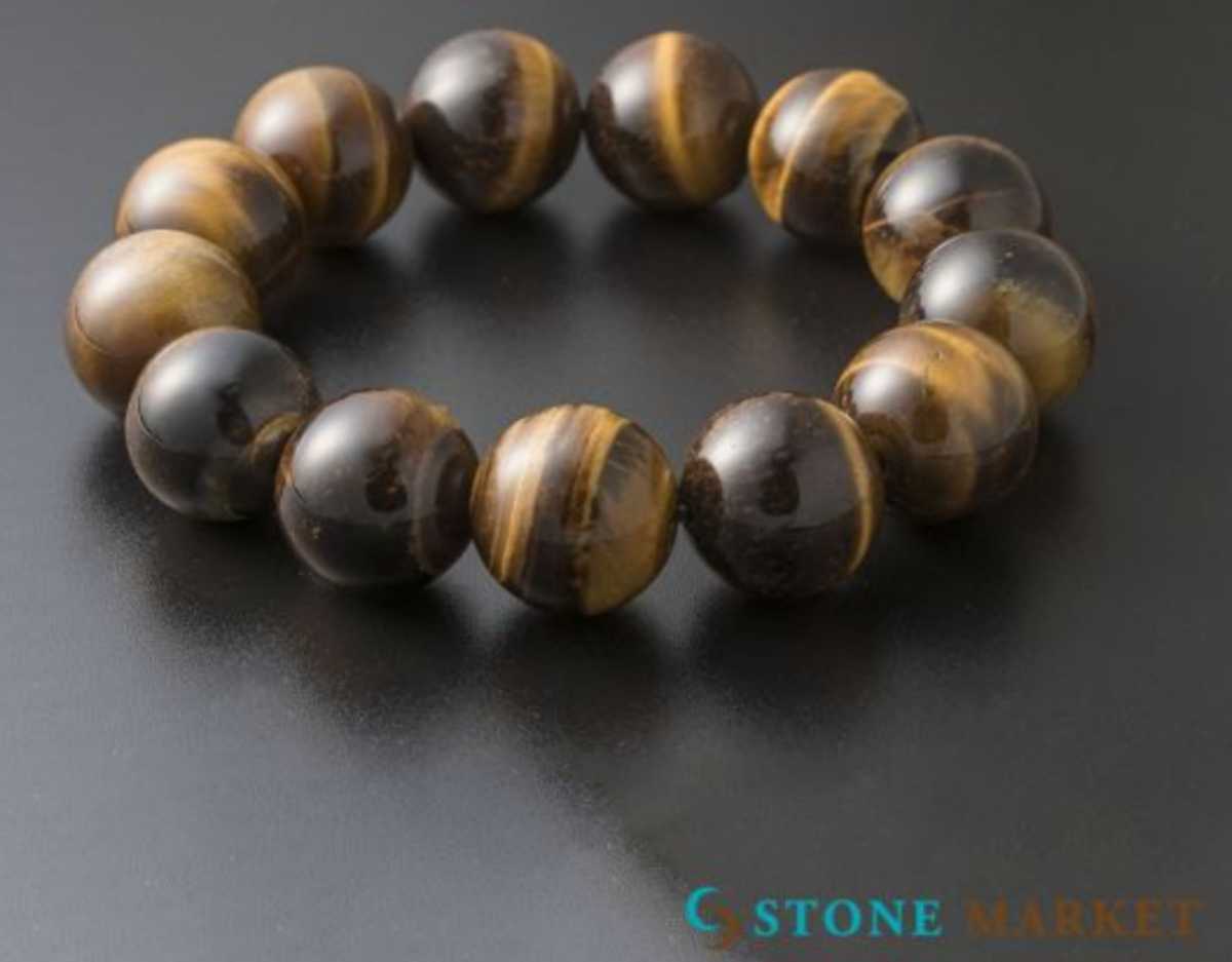 [新品]天然石/パワーストーン/アクセサリー/ブレスレット/Tiger-eye/虎目石 STONE MARKETストーンマーケット タイガーアイ ブレスレット