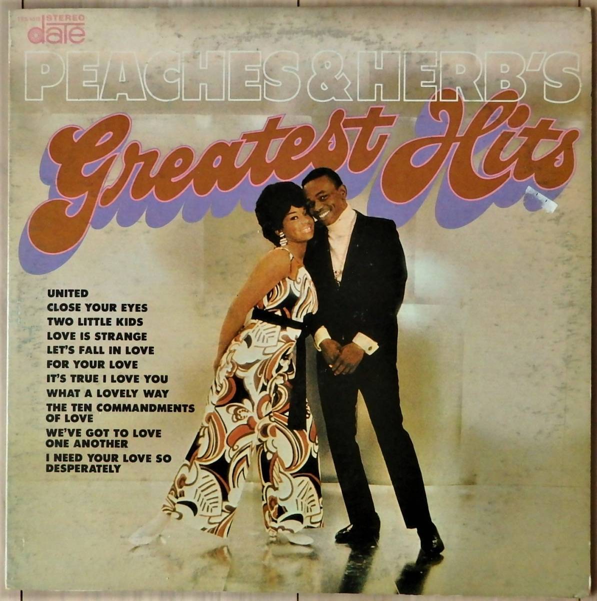 【1968年USオリジナルベスト盤/状態悪い為特価出品】PEACHES & HERB / Peaches & Herb's Greatest Hits_画像1