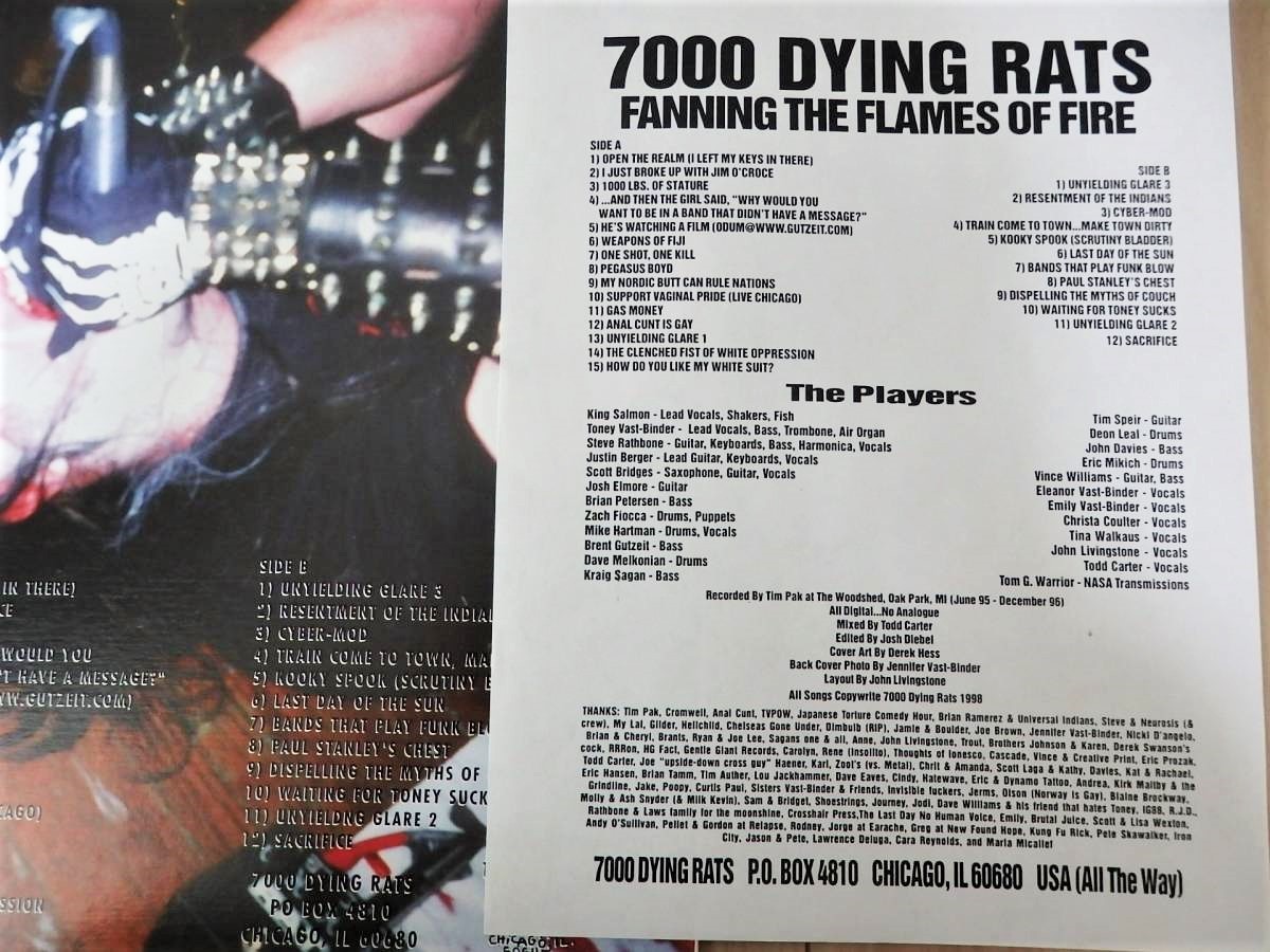 【US変態エクスペリメンタルグラインド＆ノイズコア/LIAR OF THE MINOTAURメンバー】7000 DYING RATS - Fanning The Flames Of Fire_画像3