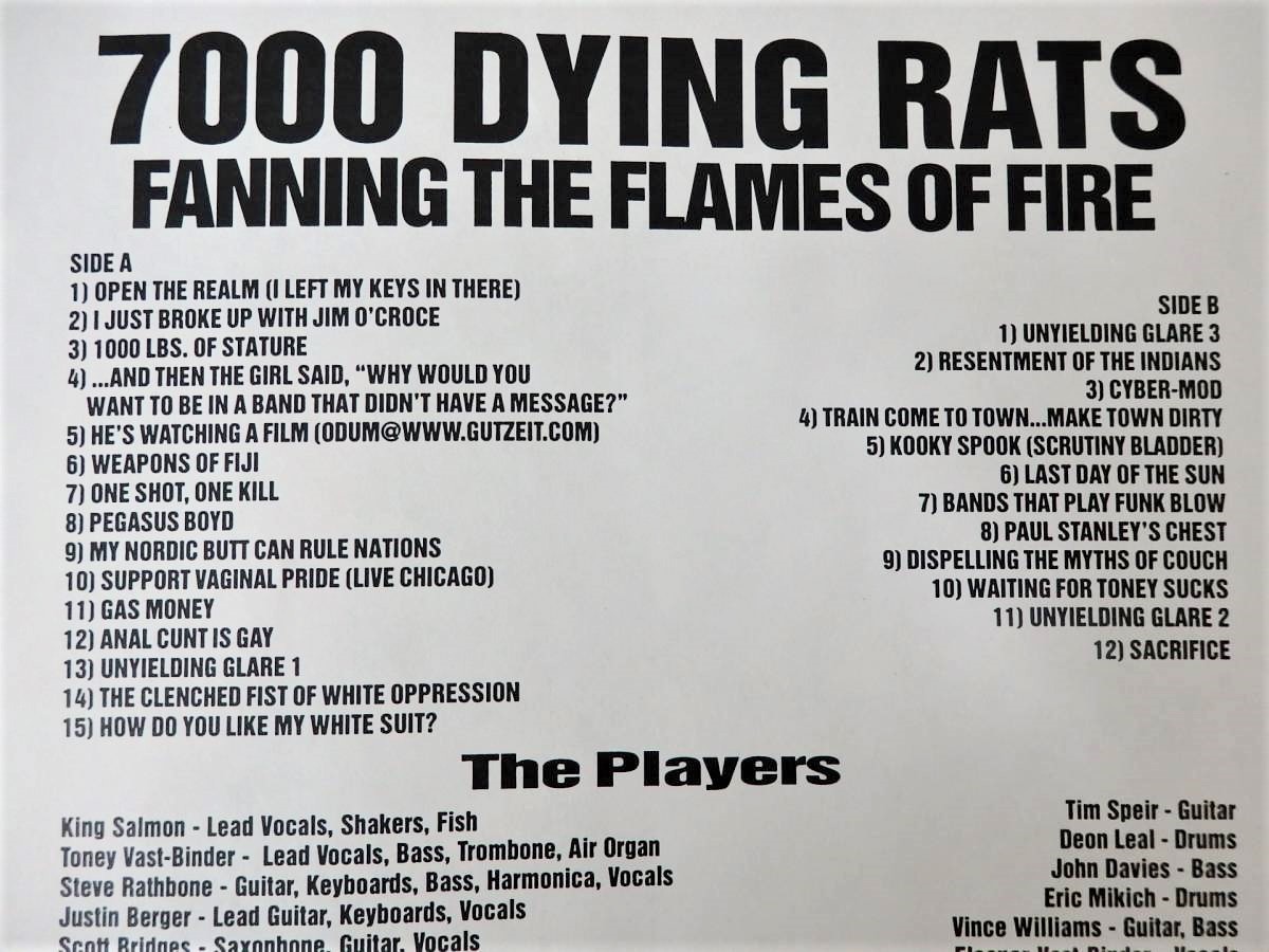 【US変態エクスペリメンタルグラインド＆ノイズコア/LIAR OF THE MINOTAURメンバー】7000 DYING RATS - Fanning The Flames Of Fire_画像4