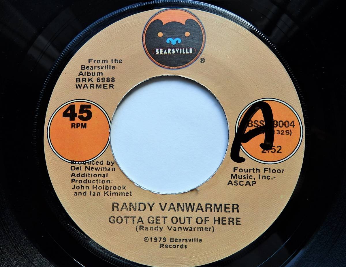 【USオリジナル7インチEP/４枚まとめて送料無料/A面使えるダンスナンバー】RANDY VANWARMER / Gotta Get Out Of Here b/w Convincing Lies_画像2