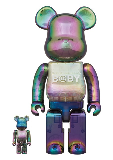 MY FIRST BE@RBRICK B@BY CLEAR BLACK CHROME Ver. 100％ & 400％