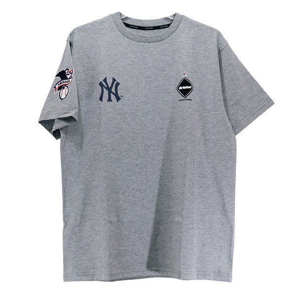 F.C.Real Bristol 21AW MLB TOUR MATCH TEE sizeM エフシーレアルブリストル メジャーリーグ NEW YORK YANKEES Tシャツ グレー F.C.R.B. 新作揃え yankees york new FCRB Tee bristol M Tシャツ/カットソー(半袖/袖なし)