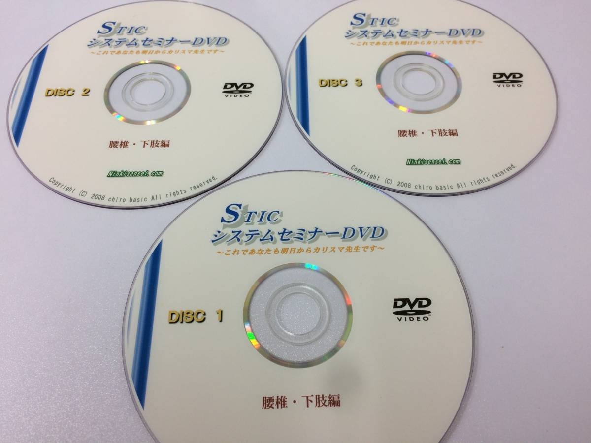 ☆美品☆STIC システムセミナー腰椎・下肢編/戸栗公男DVD３枚整体