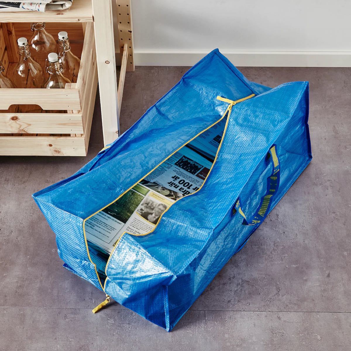 IKEA フラクタXL 10枚セット　エコバッグ　トロリー用バッグ　ブルーバッグ