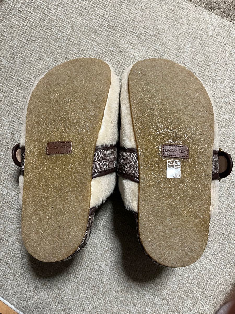 coach コーチ シアリング クロッグ ボア サンダル coach コーチ シアリング クロッグ ボア サンダル