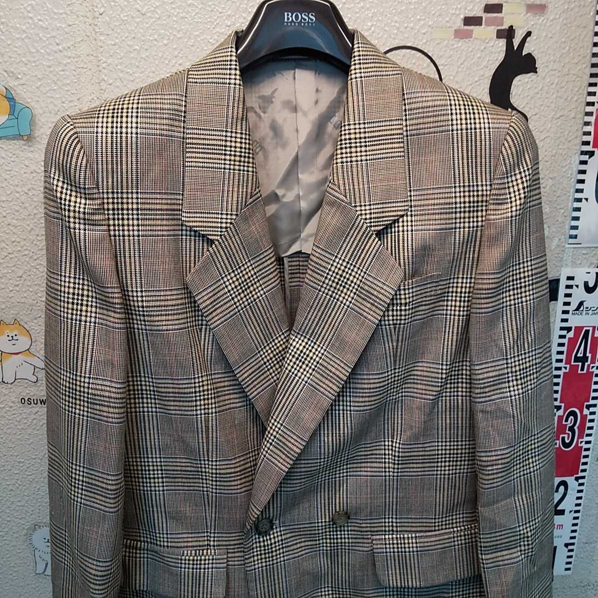 daks ダックス スーツ 大きいサイズ ストライプ グレー 15号 式