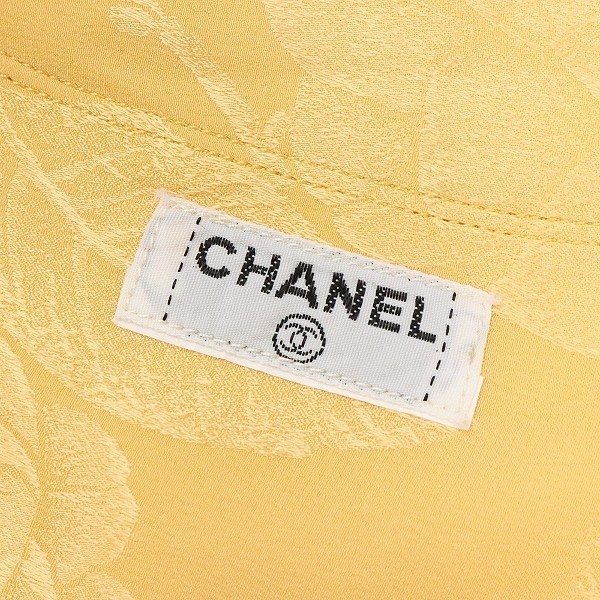 ヴィンテージ◇CHANEL シャネル シルク 花柄 ココ金釦 カーディガン