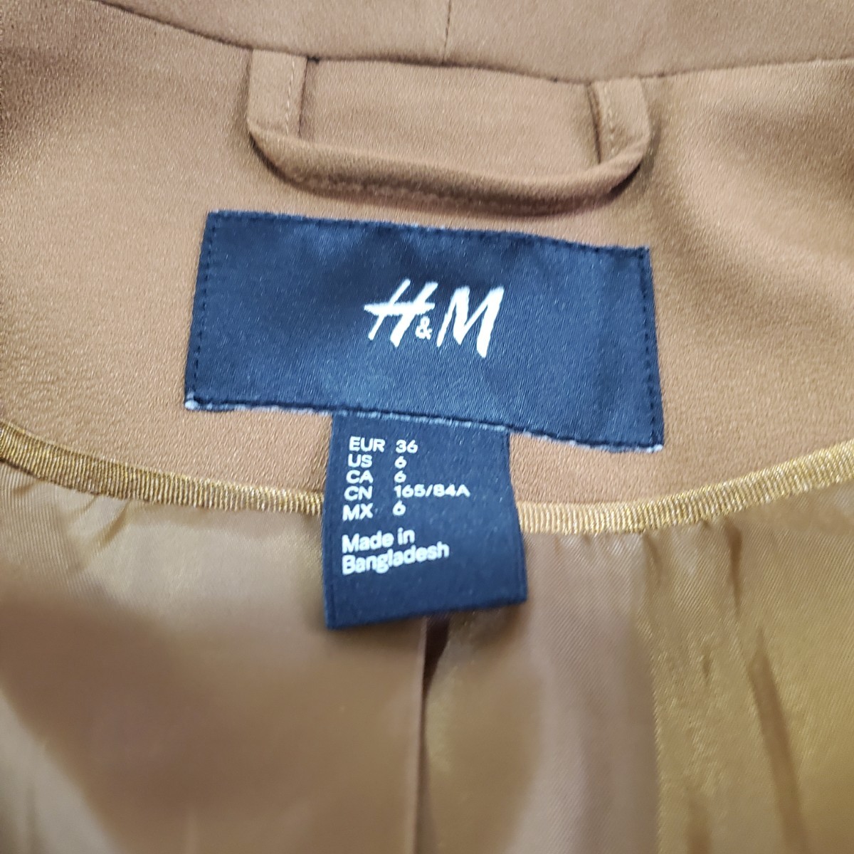 【レディース】H&M  テーラードジャケット ブラウン 