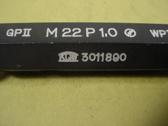 ミリサイズ ネジゲージ プラグゲージ 程度良好品 M22*1.0 GP2-WP2