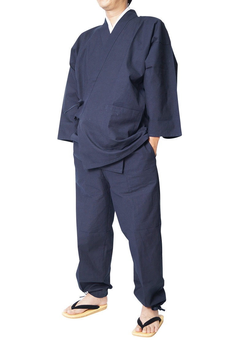 【ひめか】作務衣 メンズ 日本製 匠の技 本藍染作務衣 綿100％ 2011　Ｌ