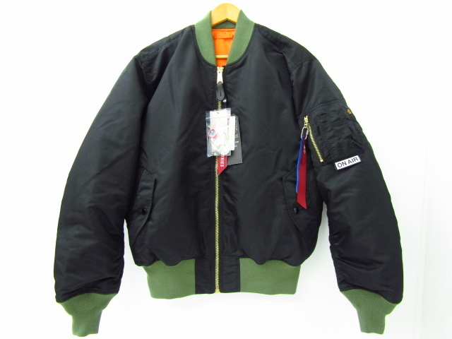 ON AIR オンエア × Alpha Industries MA-1 KYNE Bomber Jacket ボンバージャケット SIZE:L♪FG5604_画像1