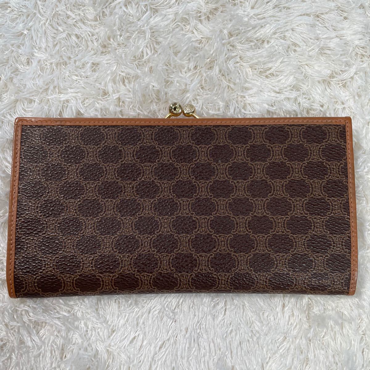 CELINE セリーヌ 長財布 ウォレット ガマ口 トリオンフ マカダム柄 PVC