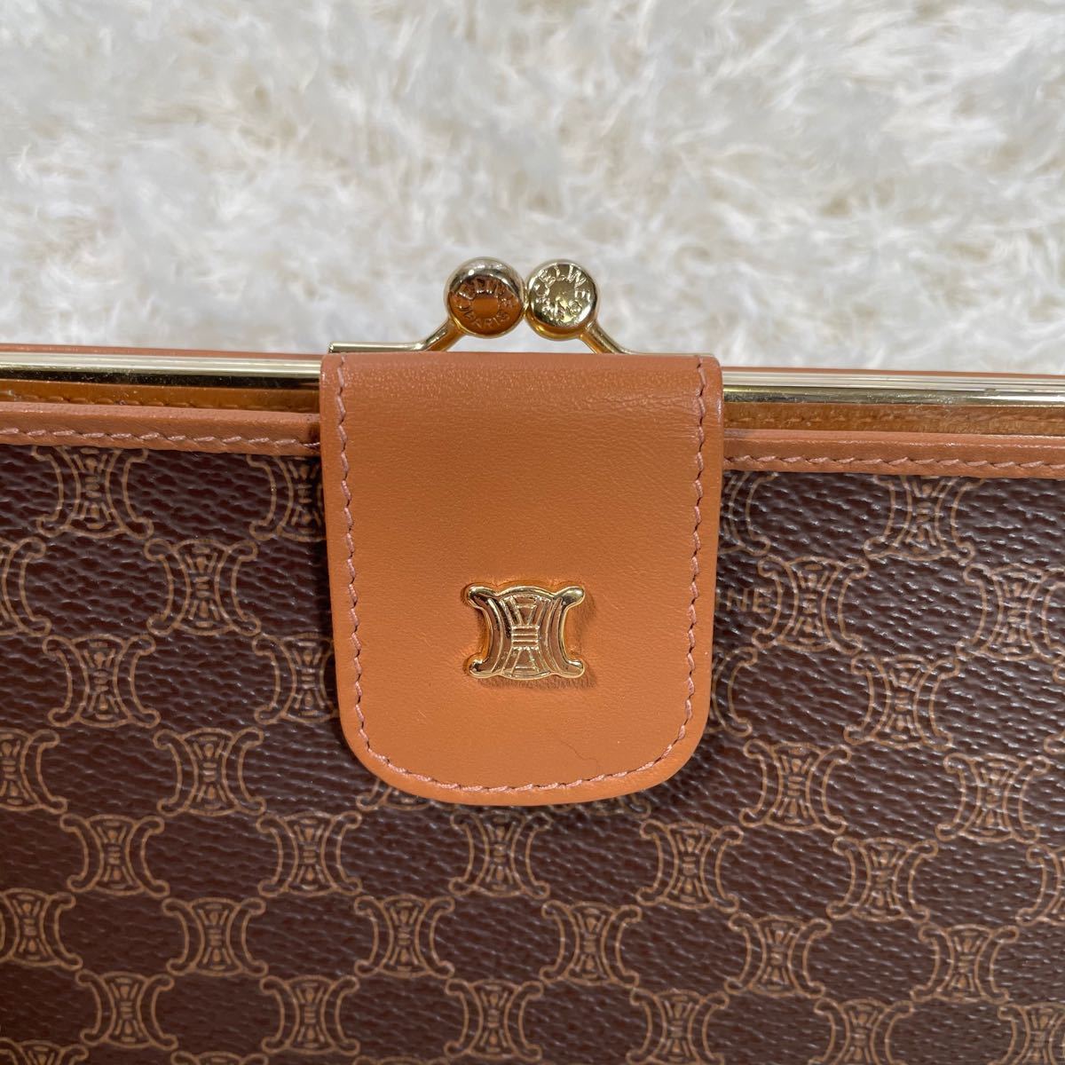 CELINE セリーヌ 長財布 ウォレット ガマ口 トリオンフ マカダム柄 PVC