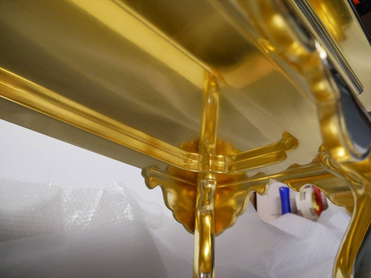 最終在庫処分価格　新品　略型上卓　3尺　木製本金箔　カシュー仕上　裏金　国産最高級品　仏具　寺院用（N）　3002　M_画像10