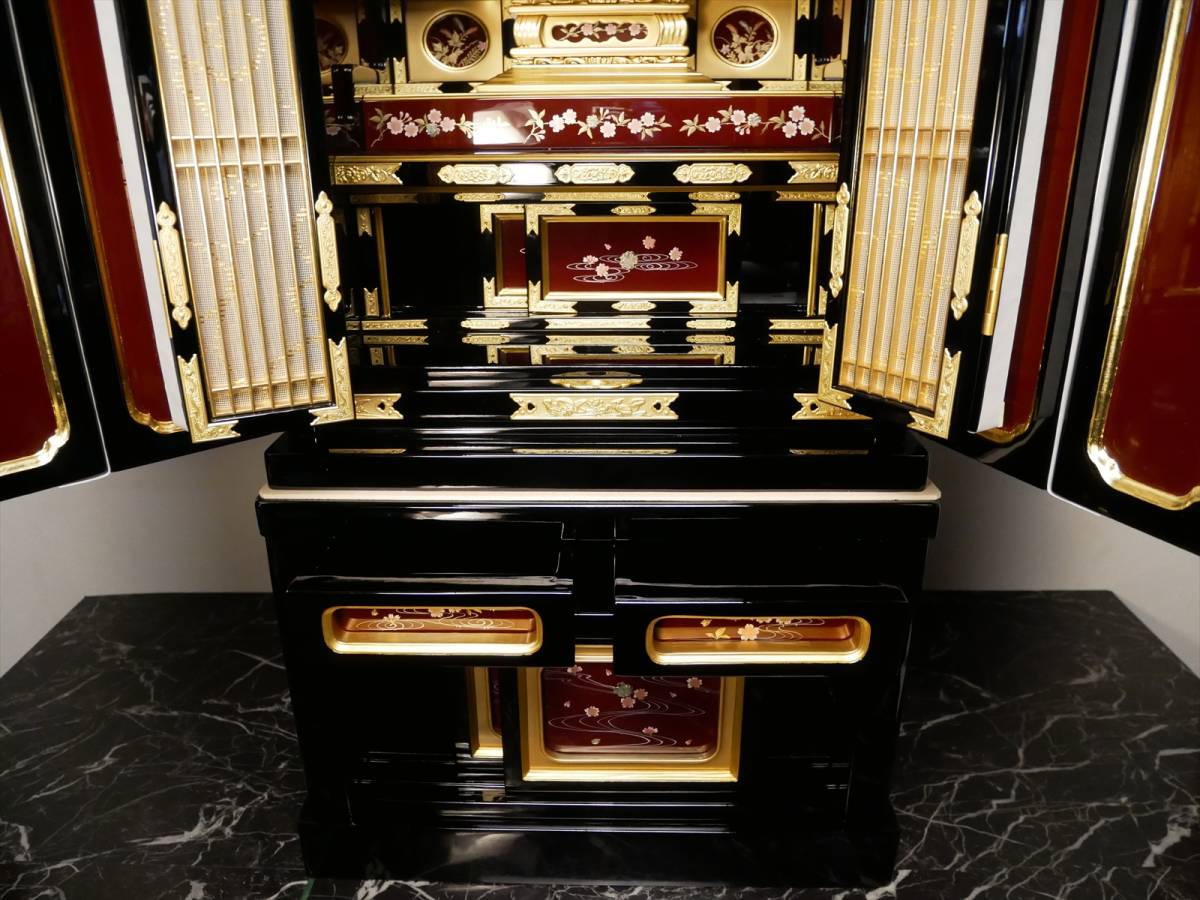 新品 西用 高級金仏壇 木製本金箔 豊桜 15号 高さ125㎝ 東海配達 新品 西用 高級金仏壇 木製本金箔 豊桜 15号 高さ125㎝ 東海配達