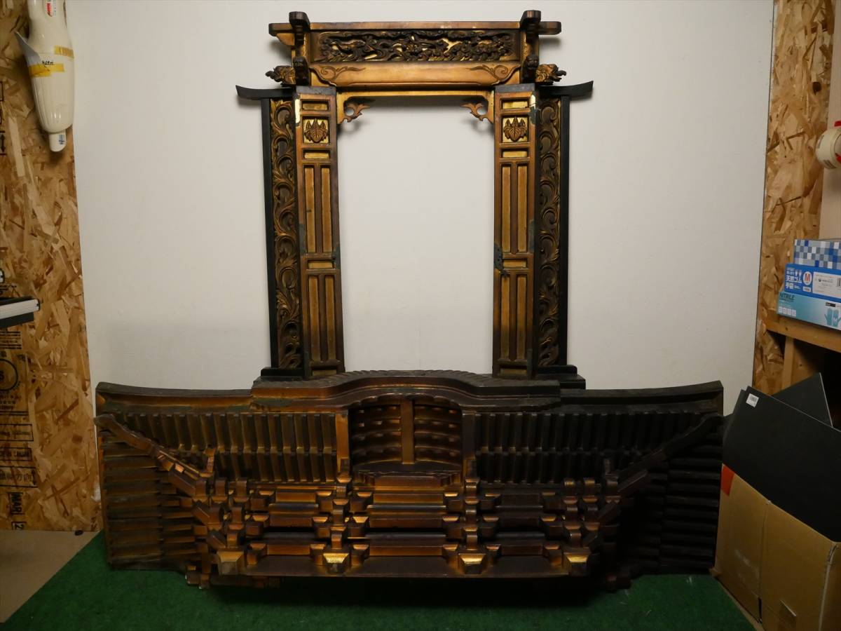 最終在庫処分価格 骨董品 本願寺用宮殿 高さ161㎝ 100年以上の 最終在庫処分価格 骨董品 本願寺用宮殿 高さ161㎝ 100年以上の