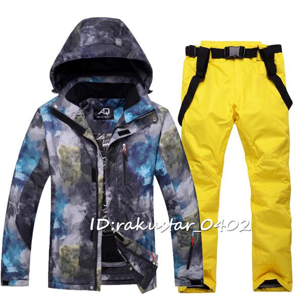 スノーボードウェア メンズ レディース上下セット スキーウェア アウトドア 登山 フード付き 男女兼用 撥水防風防寒 M~2XL/20SN2_画像8