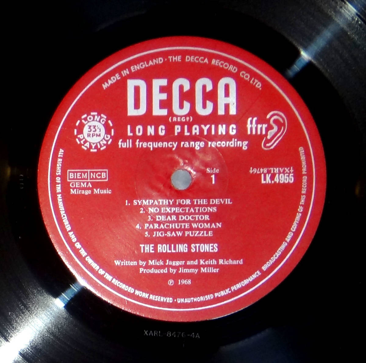 極美! UK Original 初回 DECCA LK4955 Beggars Banquet The Rolling Stones_画像5