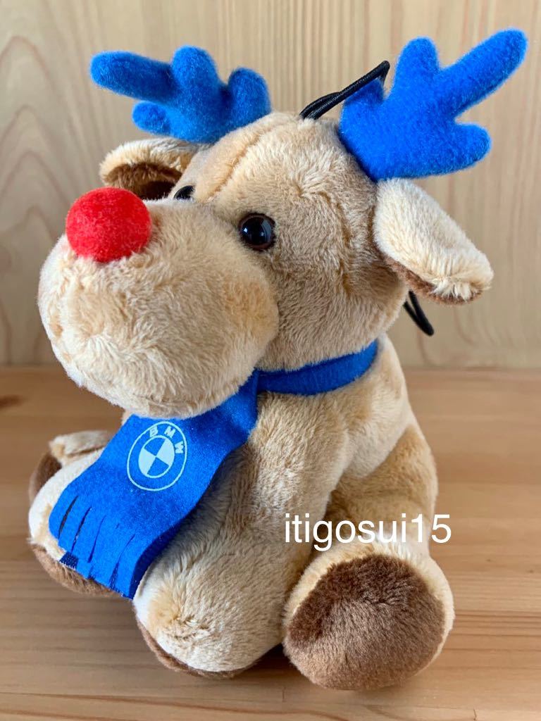 *[ unused ]BMW* reindeer & snow ... ornament 2 piece set Christmas decoration soft toy * Novelty not for sale 