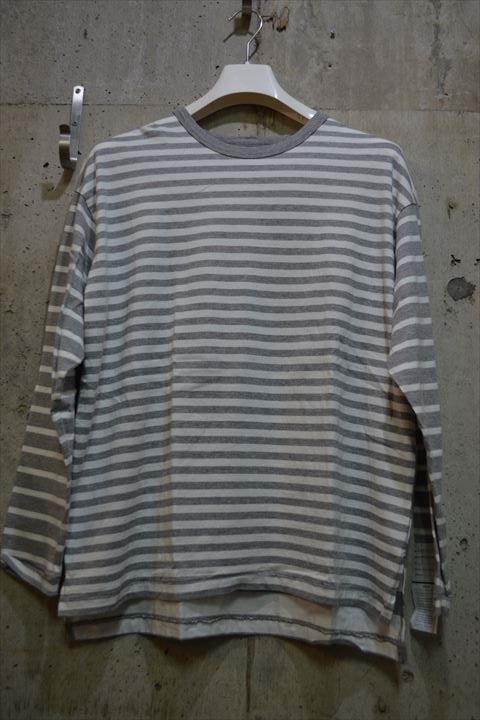 サンディニスタ　Sandinista　ロング　Ｔシャツ　S　SS20-07-TP　3pitch　side　slit　Border　L/S　Ｔｅｅ C7582_画像1