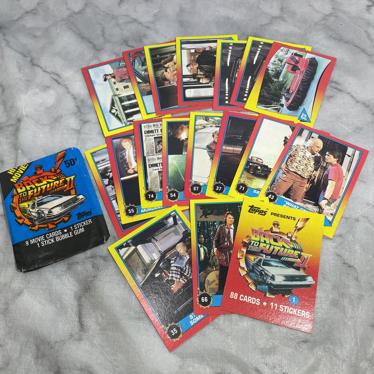 当時物 バック・トゥ・ザ・フューチャー Ⅱ カード BACK TO THE FUTURE TRILOGY Ⅱ ムービーカード 1989年 18枚 まとめ売り_画像1