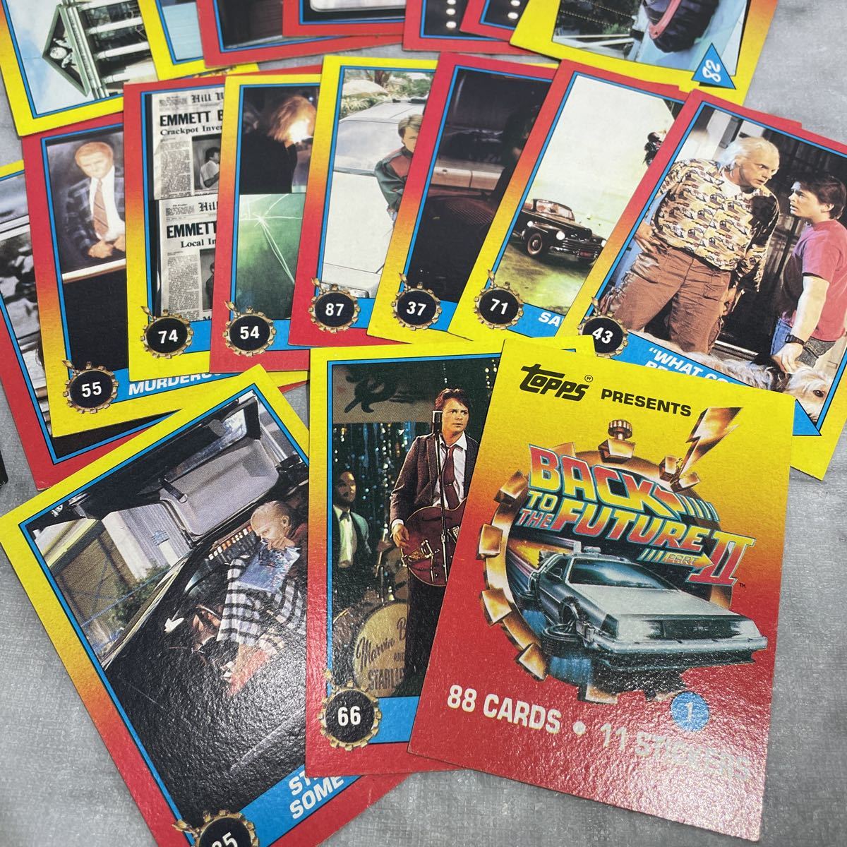 当時物 バック・トゥ・ザ・フューチャー Ⅱ カード BACK TO THE FUTURE TRILOGY Ⅱ ムービーカード 1989年 18枚 まとめ売り_画像2