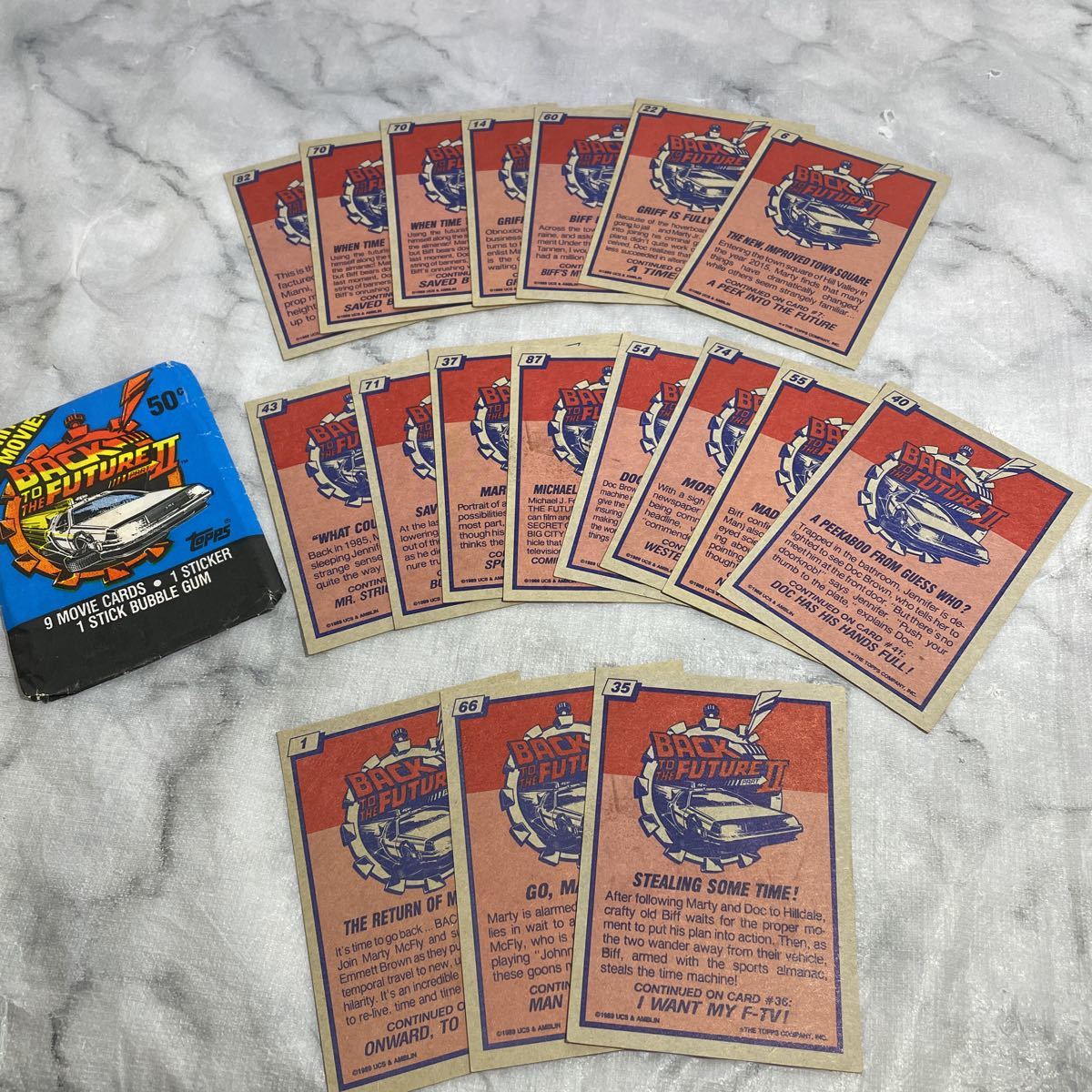 当時物 バック・トゥ・ザ・フューチャー Ⅱ カード BACK TO THE FUTURE TRILOGY Ⅱ ムービーカード 1989年 18枚 まとめ売り_画像4