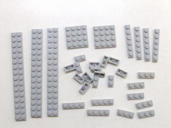 C25　新灰色　ニューグレー　プレートパーツ色々まとめて　大量　レゴパーツ　LEGO_画像1