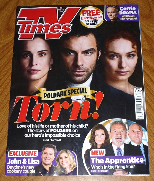 ★TV Times エイダン?ターナー Poldark ポルダーク ロビン?エリス ロブジェームズコリアー ジョアンフロガット 海外ドラマ